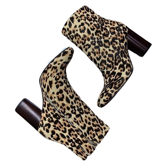 SAM Edelman Corra leopard stacked heel bootie - Picture 4 of 11